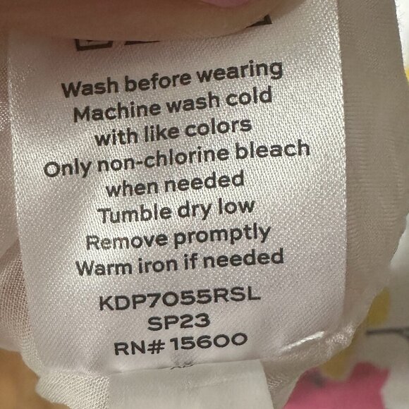 Draper James RSVP Floral Sleeveless Tie Waist Dress - Size 3X - Picture 8 of 9